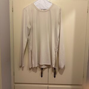 Fabletics Cream Long Sleeve Blouse